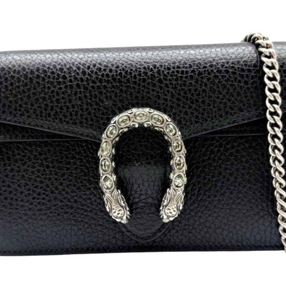 GUCCI Black Leather Shoulder Bag